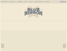 Tablet Screenshot of blueribbonrestaurants.com